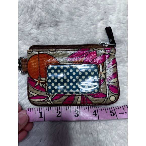 Fossil Key-Per Wristlet Wallet ID Holder Polka Dot & Floral Design - Picture 2 of 5